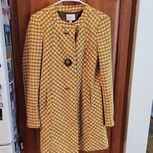 ECI Mustard Patterned Trench Coat